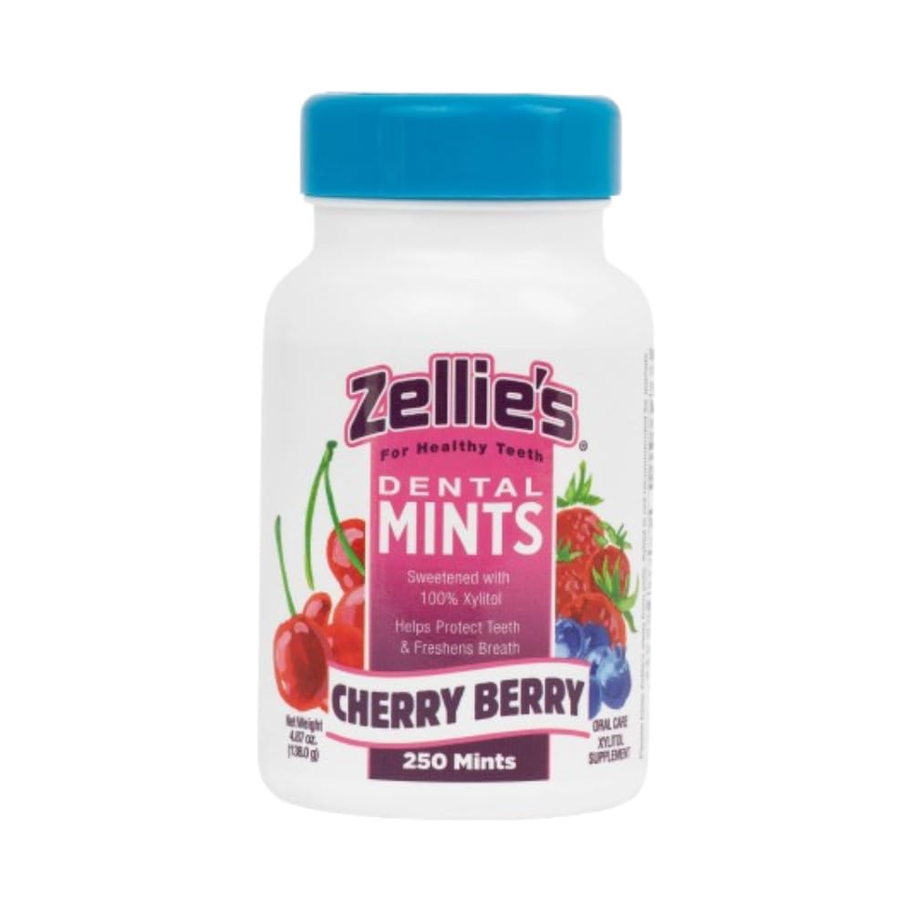 Zellie's |100% Xylitol Sugar Free Cherry Berry Breath Mints (image for) Zellie's |100% Xylitol Sugar Free Cherry Berry Breath Mints